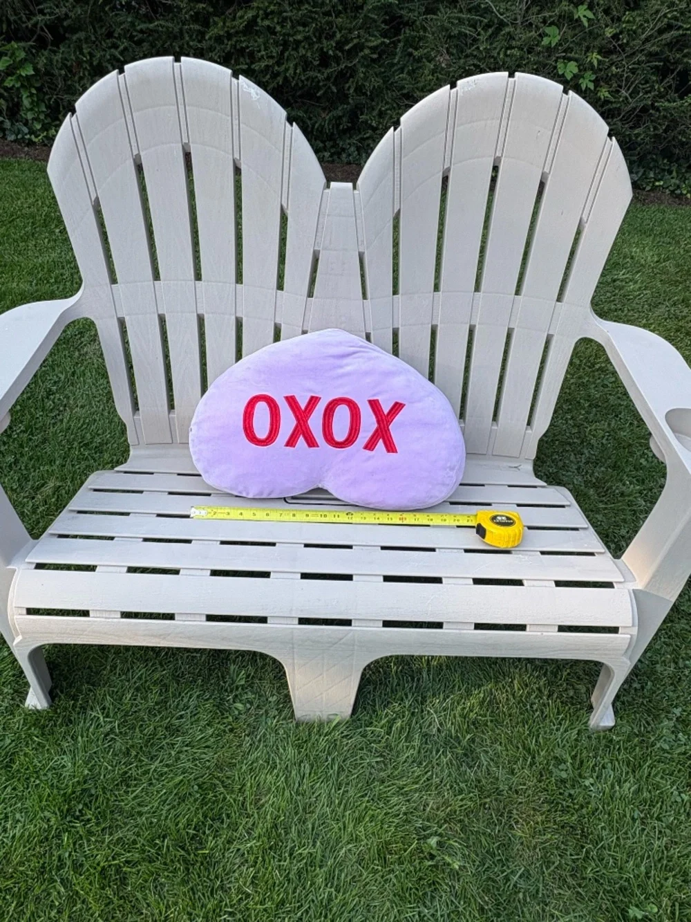 Plush Conversation Heart Purple Pillow - 14
